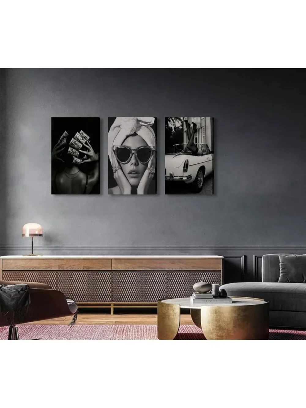 Stylish Black & White Canvas Wall Art | Modern Luxury Posters for Home Decor